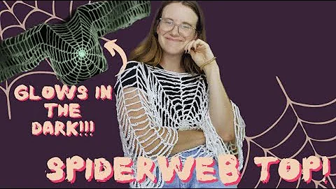 Glow-in-the-dark Spiderweb Top Crochet Tutorial