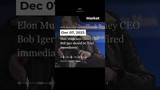 Elon Musk says Disney CEO Bob Iger should be 'fired immediately' #shorts