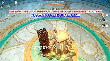 6.1 Stygian Onslaught : Kaeya makes Jean Super Fall DMG become Strongest F2P Team