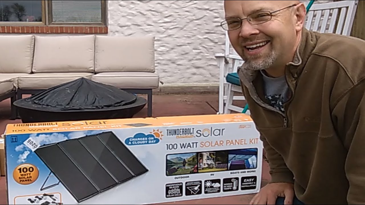 Solar on the Farm! Harbor Freight 100 Watt Solar Panel Kit is Plug and
