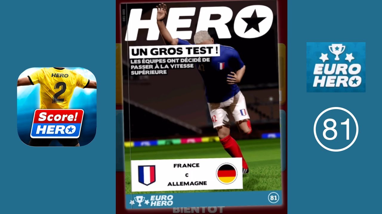 Score! Hero 2 -  Event Euro Hero - Niveau 81 solution