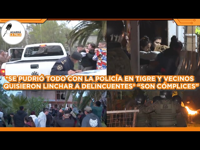 SE PUDRIÓ TODO CON LA POLICÍA Y VECINOS QUISIERON LINCHAR DELINCUENTES EN TIGRE: "PRENDEN FUEGO"