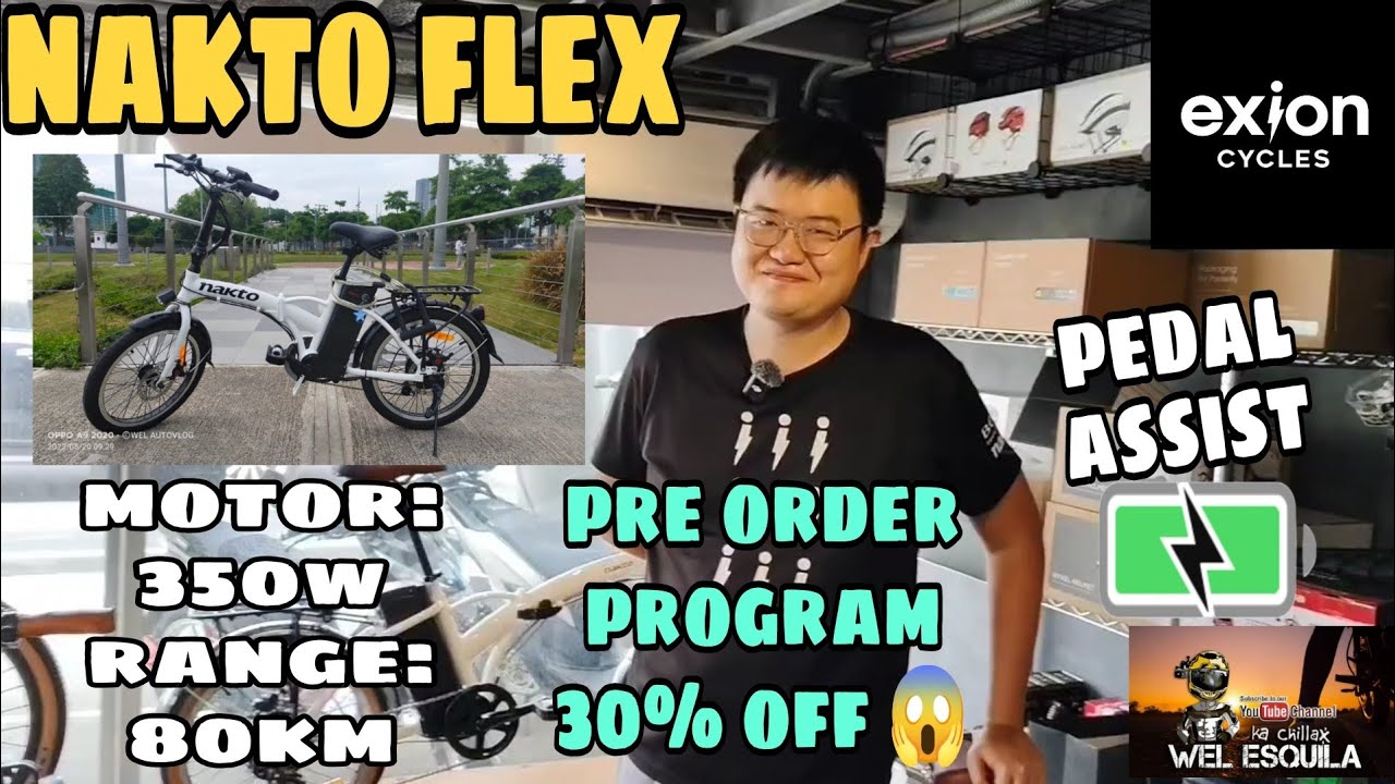 NAKTO FLEX PEDAL ASSIST BIKE  LESS 30% 