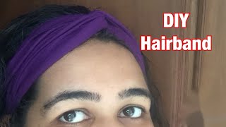 DIY| How To Make Criss Cross Hair band  Using  Old Clothes | Shortvideo| chubbycheekz