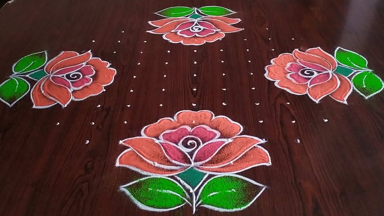 2021 New year special rangoli (13×3×3) dots... - YouTube