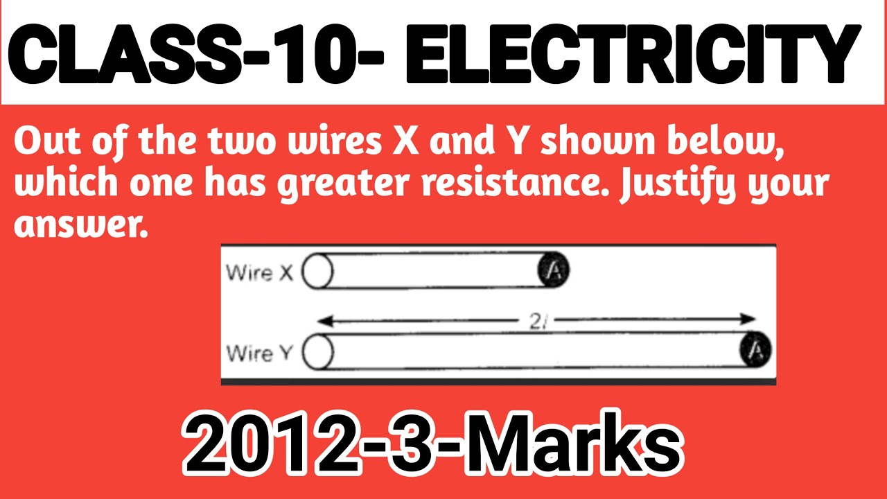20123MarksOut of the two wires X and Y shown below, which one has