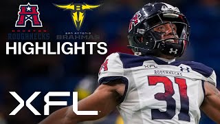 XFL Highlights - Houston Roughnecks vs. San Antonio Brahmas