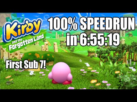 Kirby and the Forgotten Land 100% SPEEDRUN - 6:55:19 [WORLD RECORD]