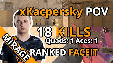 THIS 18 YO PRO JUST CASUALLY HIT QUAD AND ACE BACK TO BACK | xKacpersky POV | FACEIT RANKED