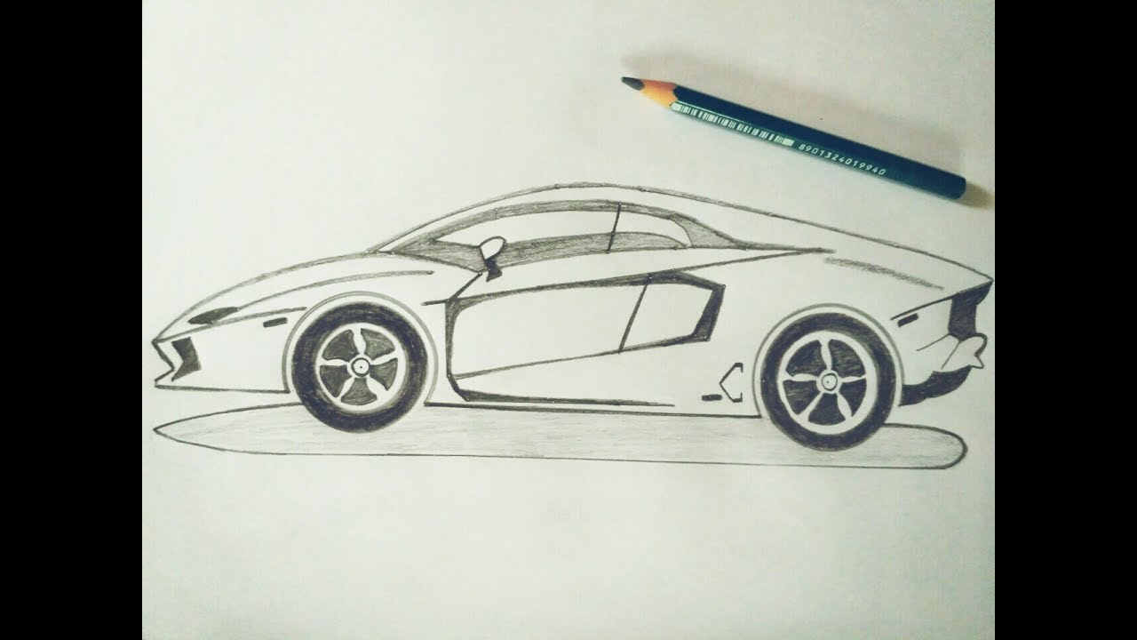 Learn How To Draw Lamborghini Centenario Side View Sports Cars Step By Step Drawing Tutorials In 2020 Car Drawing Pencil Cool Car Drawings Car Drawings