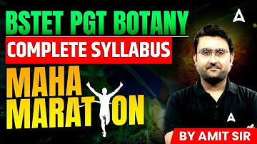 Bihar STET PGT Botany Revision Marathon | Bihar STET Botany Previous Year Question Paper By Amit Sir