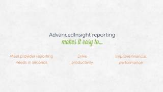 Provider productivity with AdvancedInsight™