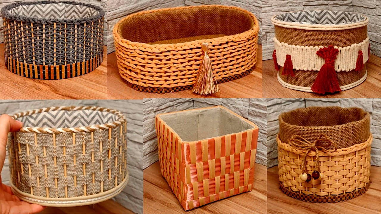6 Videos on how to make storage baskets - YouTube