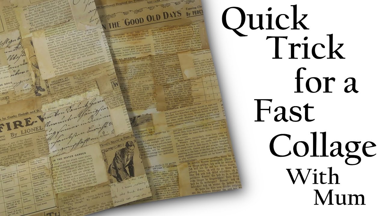 Quick Trick for a Fast Collage with Mum - YouTube