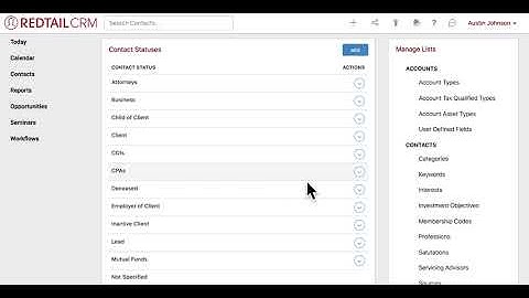How to delete values from database lists in Redtail CRM