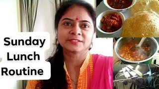 INDIAN MOM SUNDAY LUNCH ROUTINE 2019|Lunch Routine in Hindi| Kitchen Cleaning Routine| Chole Bhature