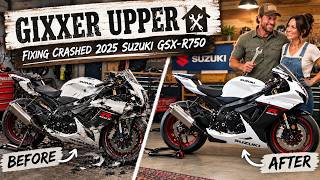 Installing New Fairings on Crashed 2025 Suzuki GSX-R750.