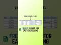 Freeze Panes for Easy Scrolling (Filipino Language) #exceltutorial #excel #excelhacks #shorts