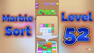 Marble Sort Level 52  Walkthrough 🟢🔵 | Color Marble Sorting Puzzle | Mini Boss