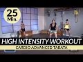25 Min. HIIT High Intensity Cardio Tabata Workout to loose weight with the Afterburn effect