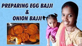 Preparing Egg Bajji & Onion Bajji | Aathi & Ani Fun Routine Vlog | Nan En Maganum