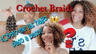 CROCHET BRAIDS paso a paso en Español | Estilo protector | Trenzas de ganchillo