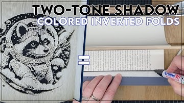 Two Tone Shadow Cut & Fold / Colour inverted folds easy / Book folding / Colouring with marker