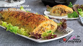 recette de roulé de pommes de terre à la viande hachée