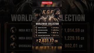 kgf chapter 2 movie || ka worldwide collection #kgf #kgf2 #toxicmovie #kgfstaryash