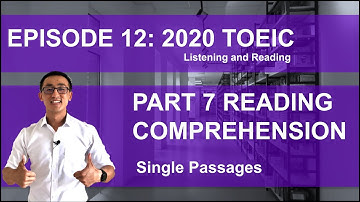 New TOEIC 2020 PART 7 READING COMPREHENSION Single Passage  (EP 12)