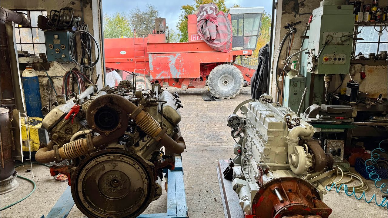BIZON GIGANT Z060 MONTAŻ SILNIKA V8 cz.1 / UPADŁA SCANIA… Rolnik Łukasz 