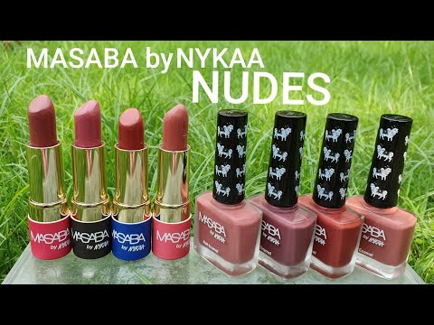 MASABA by NYKAA lips & tips collection NUDE SHADES | RARA | LIPSTICKS & NAILPAINTS |