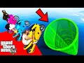 Franklin tried impossible deepest green tunnel mega parkour ramp challenge gta 5  shinchan and chop