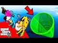 FRANKLIN TRIED IMPOSSIBLE DEEPEST GREEN TUNNEL MEGA PARKOUR RAMP CHALLENGE GTA 5 SHINCHAN And CHOP 
