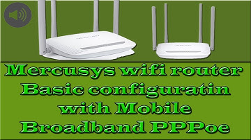 Mercusys wifi router Basic configuration via Mobile Broadband PPPoe
