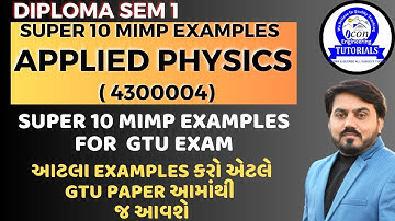 DIPLOMA APPLIED PHYSICS (4300004) MIMP EXAMPLE FOR GTU EXAM || DIPLOMA APPLIED PHYSICS MIMP ||  #gtu