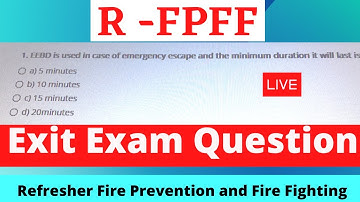 FPFF Exit Exam Question | RFPFF Exit Exam Question| Refresher FPFF EXIT Exam Question| DGS Exit Exam