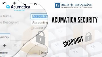 Acumatica ERP   - Security