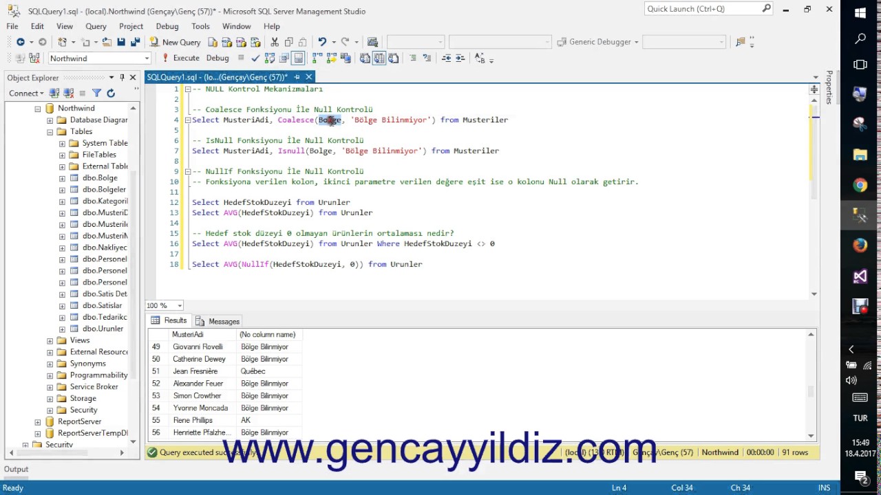 45 T SQL Coalesce Fonksiyonu le Null De er Kontrol YouTube 45 t sql coalesce fonksiyonu le null de er kontrol youtube
