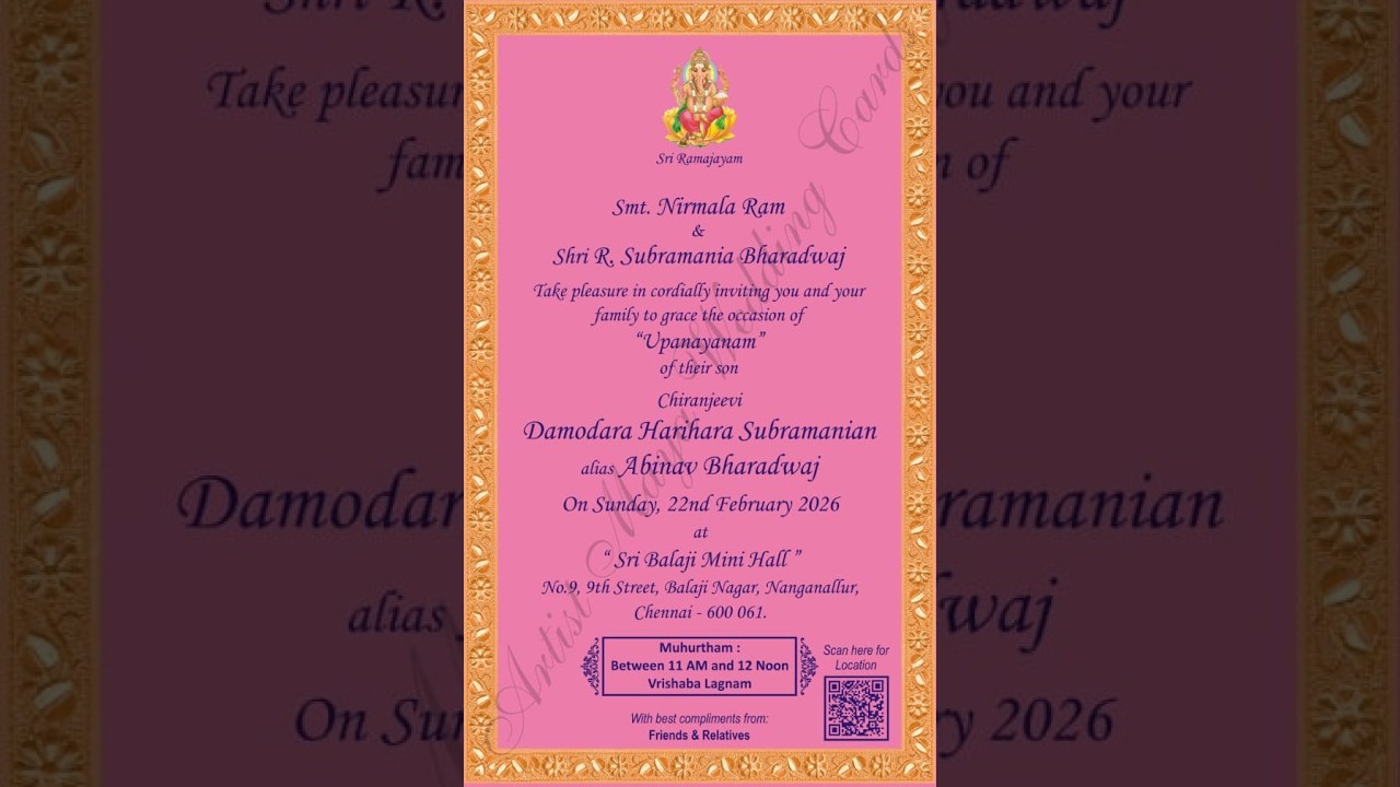 Chiranjeevi Damodara Harihara Subramanian (a) Abinav Bharadwaj | 22 Feb 2026 | 7:00 am Onwards