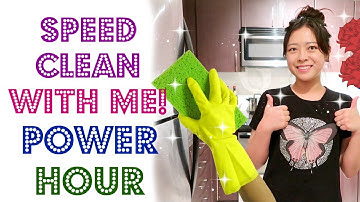ULTIMATE SPEED CLEAN WITH ME! | POWER HOUR | CLEANING MOTIVATION |Angie Lowis