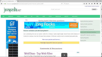 How do I schedule a job with Spring Batch? | javapedia.net