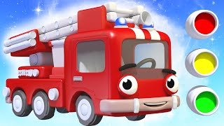 Kids Songs and Learning Colors with Finger Family's Firetruck