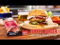 Turkey Burger with spicy sliced chorizo