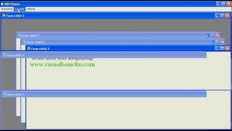 Demo Belajar Visual Basic 6.0 - Teknik bermain MDI form dengan Vb 6