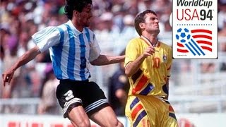 Чемпионат мира по футболу 1994. Румыния - Аргентина. 03.07.1994./ 1994 FIFA World Cup(Матч № 40. 03.07.1994. 1/8 финала. Румыния - Аргентина. Видео фрагментов футбольного матча с 