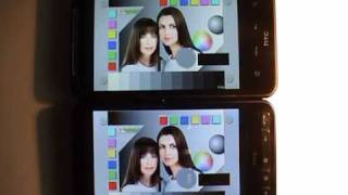 HTC Desire HD (Ace) vs HTC HD2 display quality (B)