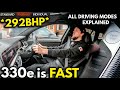 BMW 330e M Sport: Insane Acceleration with XTRABOOST &amp; All Driving Modes Explained (2022)