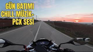 Kulaklıkla Dinle! | Gün Batımında PCX Sesi ve Chill Müzik Eşliğinde Yolculuk