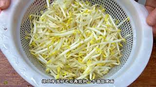 炒绿豆芽，千万不要直接下锅炒，大厨教你一招，酸辣脆爽不出水